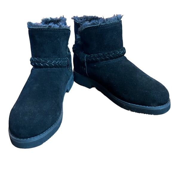 Style & Co Cold Weather Black Suede Booties NEW Size 5 - Picture 5 of 11